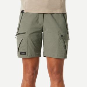Short Feminino de Trekking M500 Forclaz Caqui