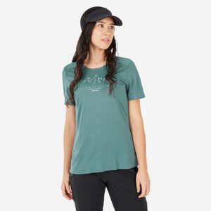 Camiseta Feminina de Trilha Mh500 Quechua Verde