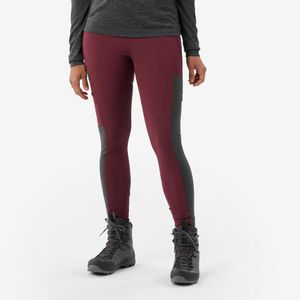 Calça Legging Sintética Feminina de Trekking Roxa