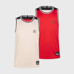 Regata Masculina de Basquete Reversivel T500 Tarmak Vermelha