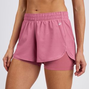 Shorts 2 em 1 Feminino de Treino 120 Domyos Azul Rosa