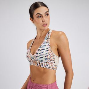 Top Feminino de Treino 500 Domyos Bege