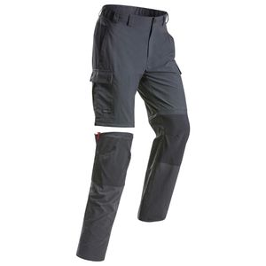Calça Modular Masculina Trilha Trekking 100 Zip Off Cinza
