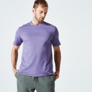 Camiseta Masculina de Pilates Essentials 500 Domyos Azul