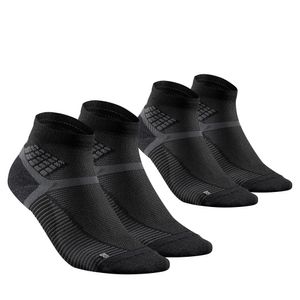 Meias para Trilha Hike 500 Mid - Pacote com 2 Pares Quechua Preto