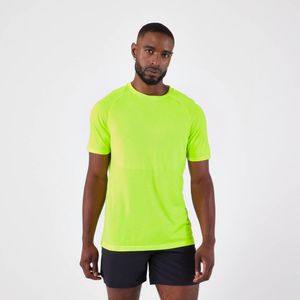 Camiseta Masculina de Corrida Run 500 Kiprun Amarelo