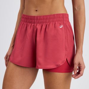 Shorts 2 em 1 Feminino de Treino 120 Domyos Azul Cereja