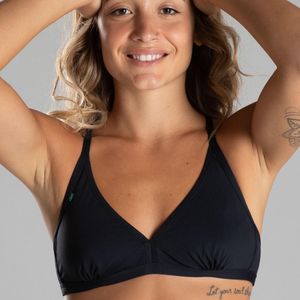Biquíni Feminino de Surf Top Cruzado Olaian Preto