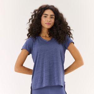 Camiseta Feminina de Treino 100 Azul