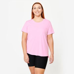 Camiseta Plus Size Feminina de Treino 120 Domyos Rosa