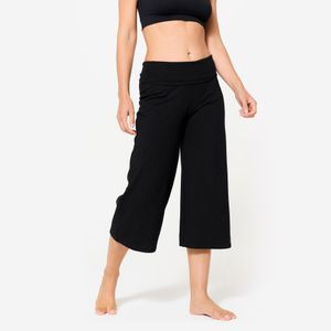 Calça Feminina 7/8 com Cintura Alta de Yoga 500 Kimjaly