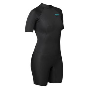 Shorts Feminino de Surf e Bodyboard John Neoprene 100mm Olaian Preta