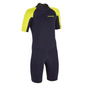 Neoprene de Surf 100 1,5 mm infantil olaian Preto-amarelo