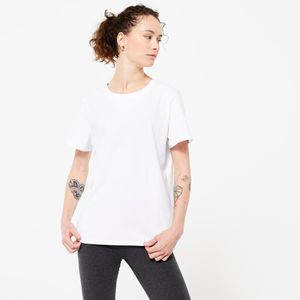Camiseta Feminina de Ginástica Essentiel Domyos Branca