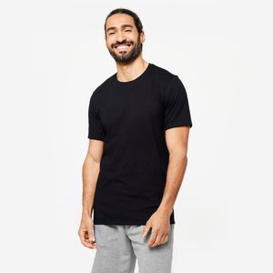 Camiseta Masculina de Pilates 500 Domyos Preto
