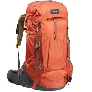 Mochila Masculina Trilha Trekking MT 500 Air 60+10L Forclaz Laranja