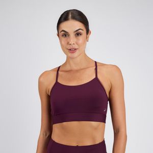 Top Feminino de Treino Suporte Leve Domyos Roxa