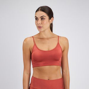 Top Feminino de Treino Metalizado Domyos Cobre