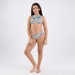 Calcinha de Biquíni Infantil de Surf Gathered Tribord Verde