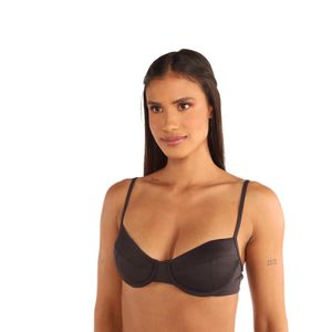 Biquíni feminino Sutiã Meia Taça de Surf Olaian Preto
