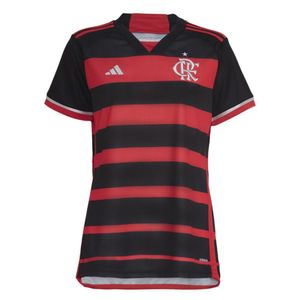 Camisa Feminina de Futebol Flamengo I 24/25 Adidas Preta