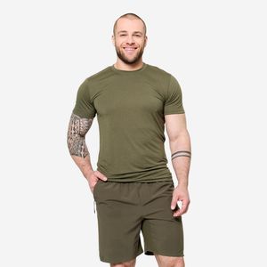 Camiseta Masculina Slim Respirável de Treino Xt500 Domyos Verde