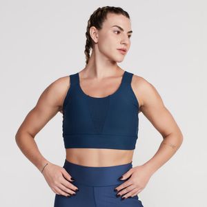 Top Feminino de Treino 500 Domyos Azul