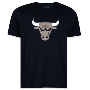 Camiseta Masculina de Basquete Nba Chicago Bulls New Era Preta