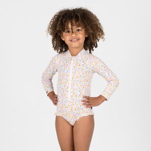 Maiô Infantil de Natação Izia shell Nabaiji Rosa-pastel-neon