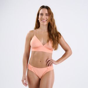 Calcinha Biquíni de Surf Franzida Tribord Laranja