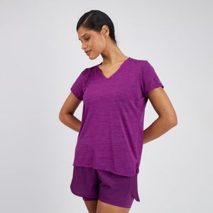 Camiseta Feminina de Treino First 120 Domyos Roxa