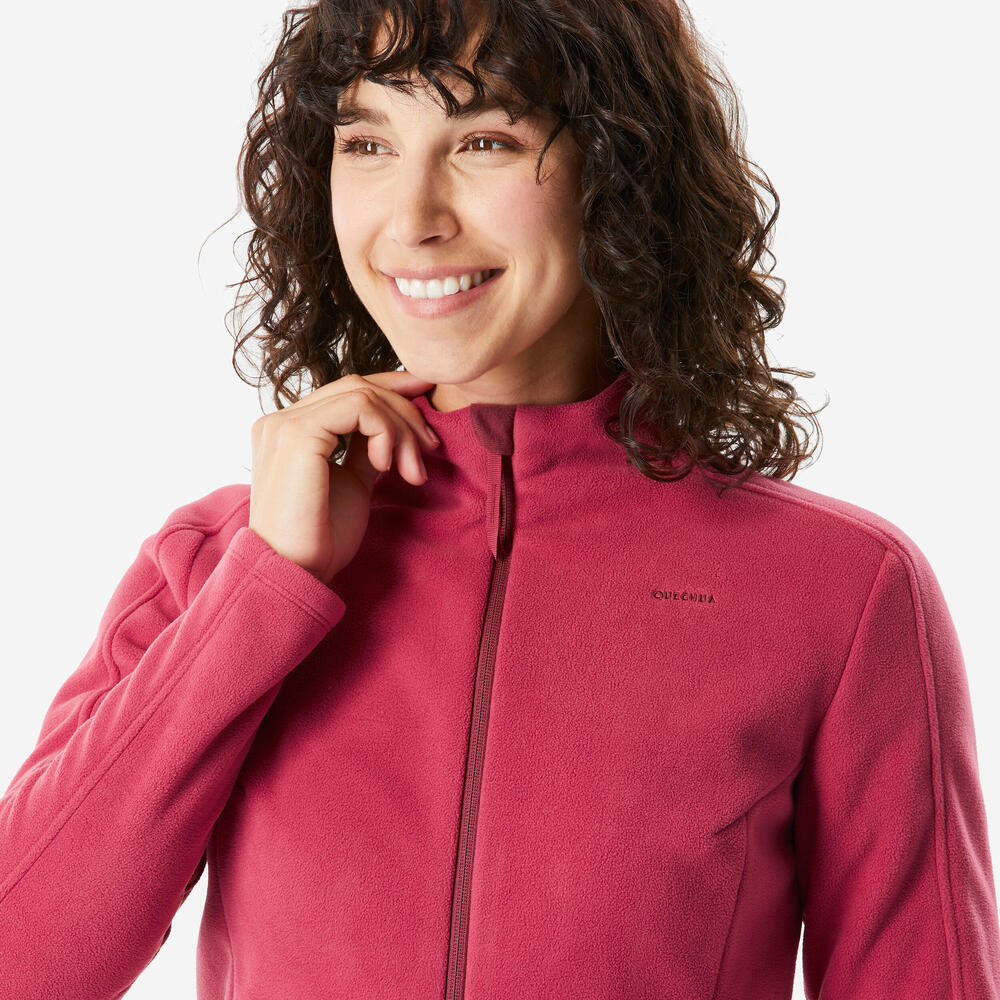 Jaqueta Feminina de Trilha Fleece MH500 Quechua Vermelho