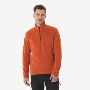 Blusa Fleece Térmica Básica Masculina de Trilha Quechua Marrom