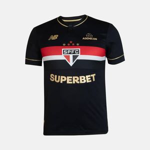 Camiseta de Futebol Masculina Comemorativa São Paulo Spfc 2025 New Balance Preto