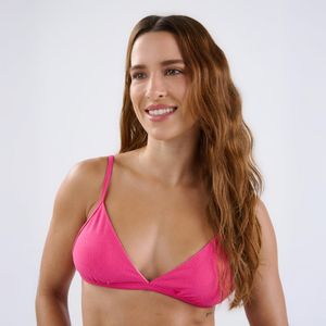 Top Biquíni de Surf Triângulo Viés 500 Tribord Rosa