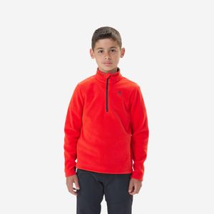 Jaqueta Infantil de Trilha MH100 Half Zip Quechua Vermelha