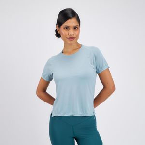 Camiseta Feminina de Treino Crepo 500 Domyos Azul