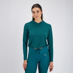 Casaco Feminino com Capuz de Treino 500 Domyos Verde