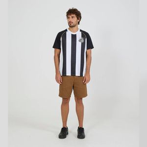 Camisa Masculina de Futebol Santos Mosaico Braziline Preta