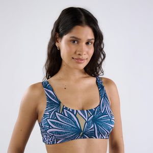 Top Biquíni de Surf Flow 900 Tribord Azul