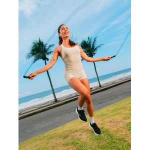 Macacão Curto Feminino de Treino Domyos Bege