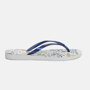 Chinelo Feminino RJ Tropical Branco Branco