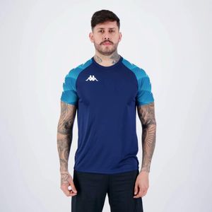 Camiseta Masculina de Futebol Raglan Kappa Azul