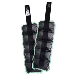 Tornozeleira de Peso para Treino (par) 4kg Domyos Preta/Verde