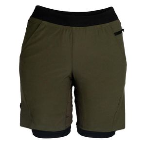 Shorts Masculino com Zíper para Treino 2 em 1 Domyos Verde