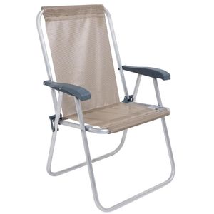 Cadeira de Praia Alta de Alumínio Relax Comfort Bel Bege