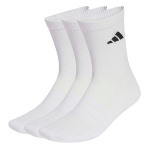 Meias Esportivas de Algodão Cano Alto Adidas - Branca (3 pares)