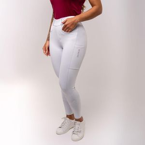Culote Modelador Legging Full Grip Mirror Equestrian Branco