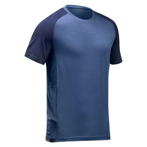 Camiseta Masculina de Trekking MT500 Forclaz Chumbo