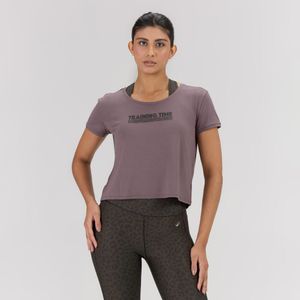 Camiseta Cropped Feminino de Treino Domyos Marrom